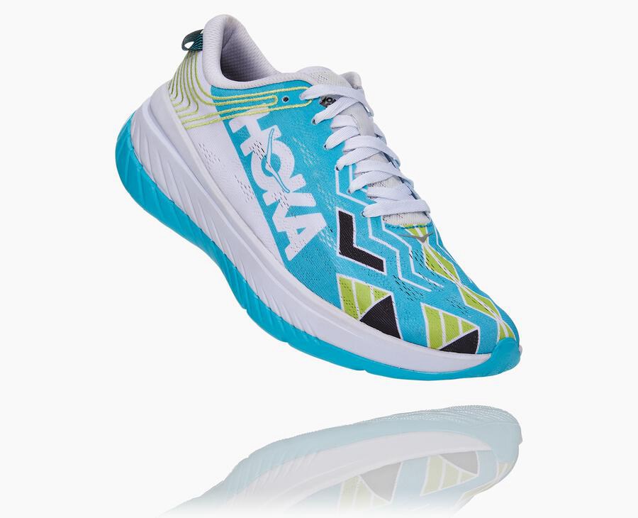 Hoka One One Løbesko Dame - Ironman Kona Carbon X - Blå/Hvide - 682579WKR